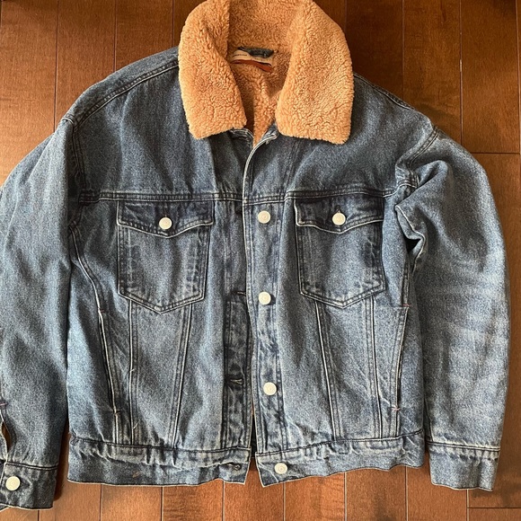 Pilcro Sherpa jean jacket from Anthropology. Size XS. - Picture 1 of 7